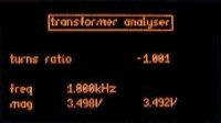 Turns ratio and polarity measurement using the transformer analyzer